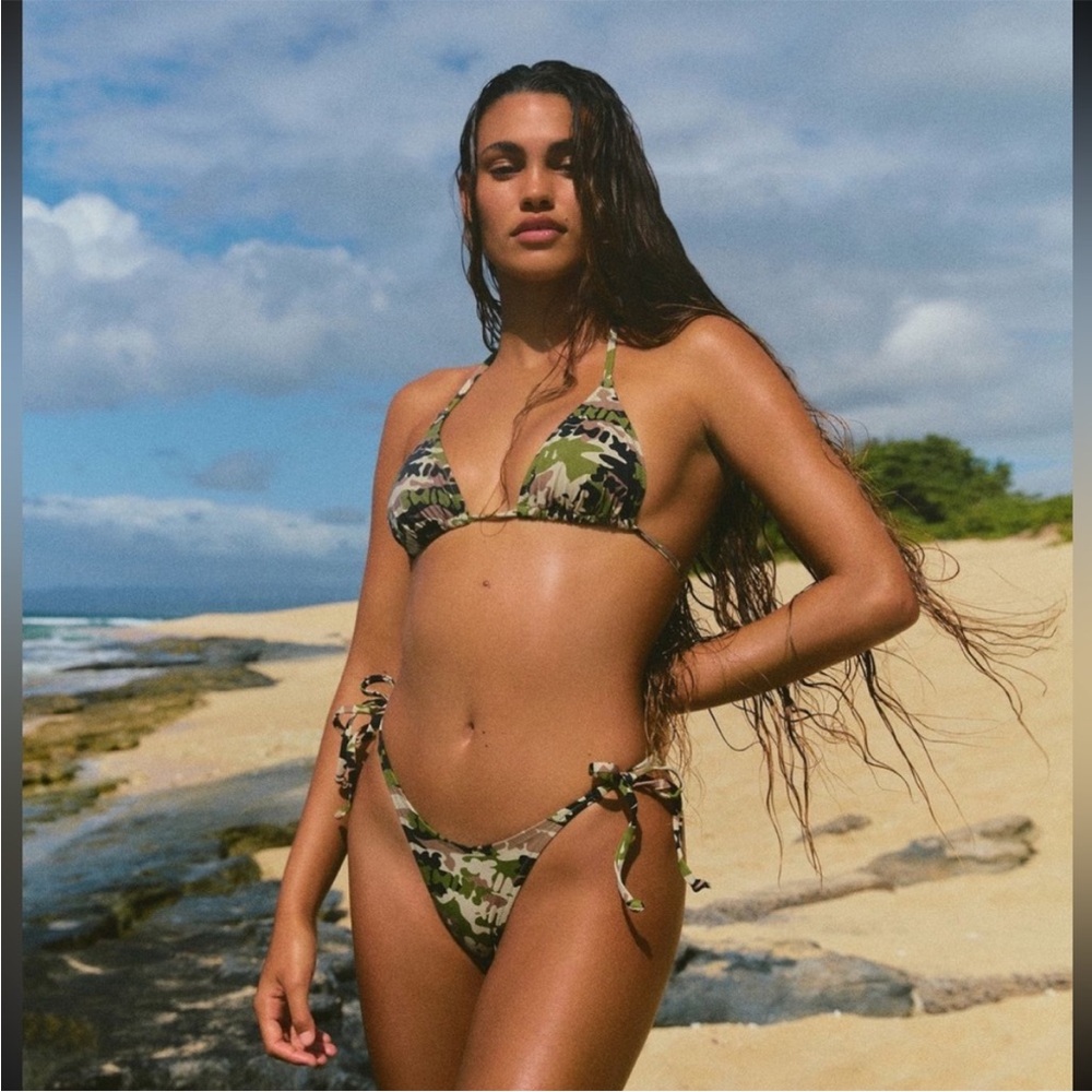 Skims camo- tie swim bottom-xl